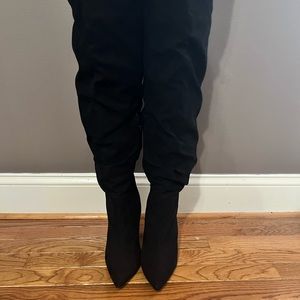 Black over the knee boots size 9 worn once